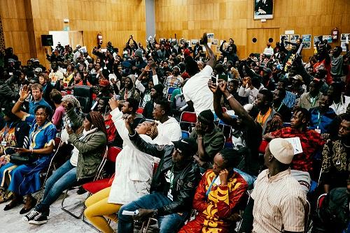 Conférence des migrant-e-s à Rabat/Maroc, organisée par ARCOM & Baobab, 2018 [Afrique-Europe-Interact].