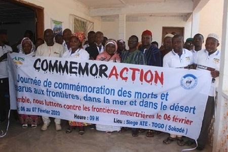 CommémorAction am 6. Februar 2020 in Sokodé, Togo<br />
(Bildquelle: Association Togolaise des Expulsés (ATE))