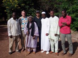 Visiting with the collective of the “Deportees from Ceuta and Mellila” in Yanfolila. 'Inaugural visit' with the major (second to the right) 